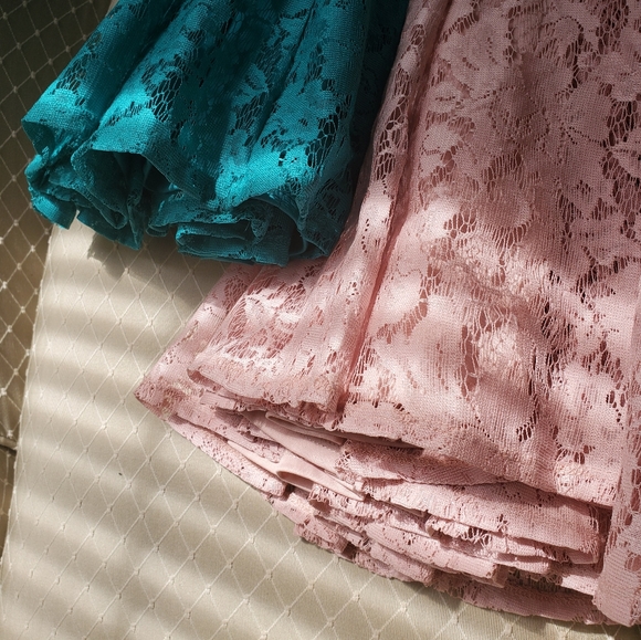 Flare Lace Green Dress - Picture 6 of 6